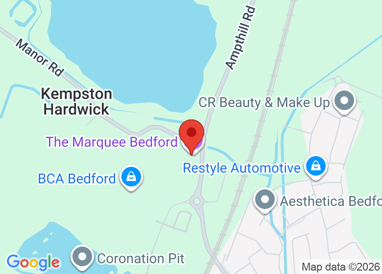 Map showing location of The Marquee Bedford