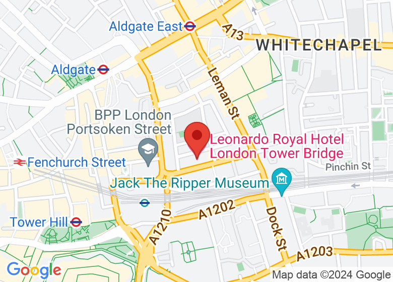 Map showing location of Leonardo Royal Hotel London Tower Bridge