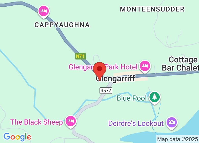 Map showing location of Glengarriff Hall