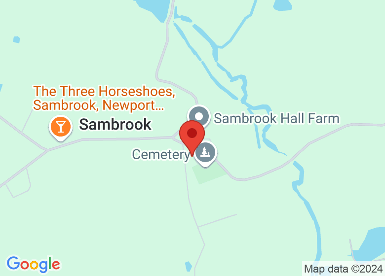 Map showing location of Sambrook Village Hall