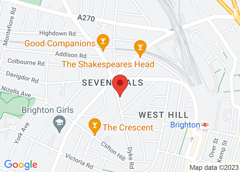 Map showing location of The French Horn