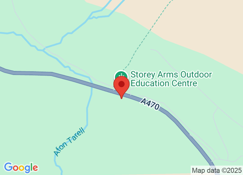 Map showing location of Storey Arms Car Park