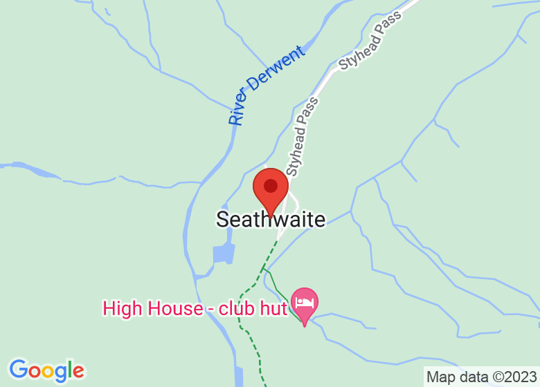 Map showing location of Seathwaite Farm