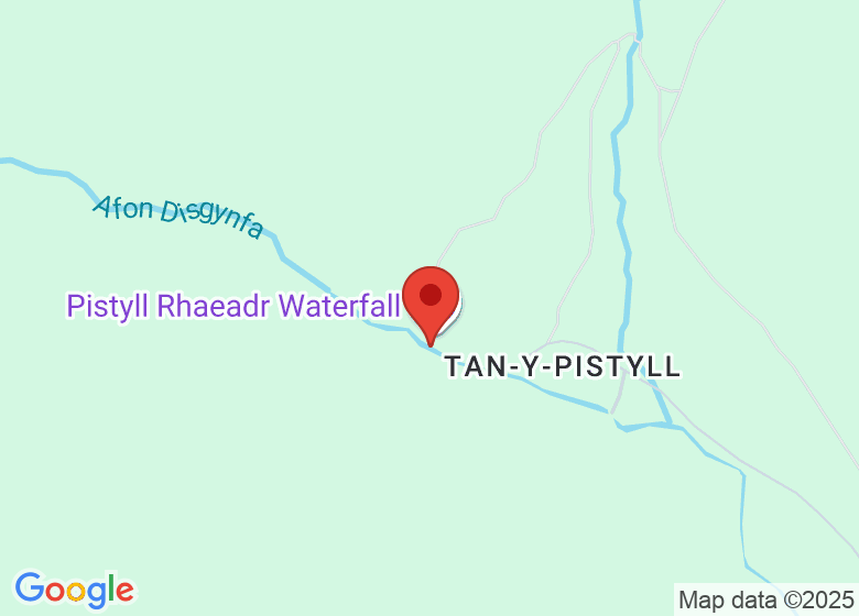 Map showing location of Pistyll Rhaeadr(Waterfall)