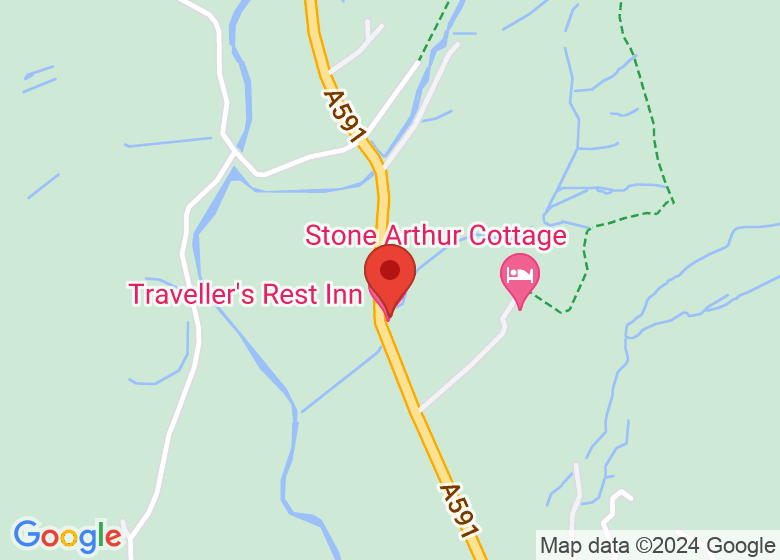 Map showing location of Traveller's Rest Inn