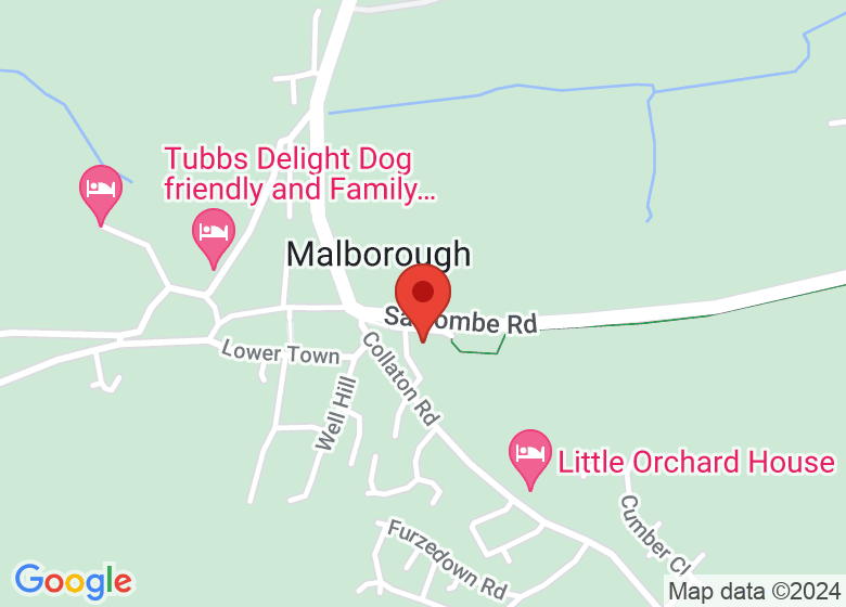 Map showing location of Malborough Village Hall & Playing Fields