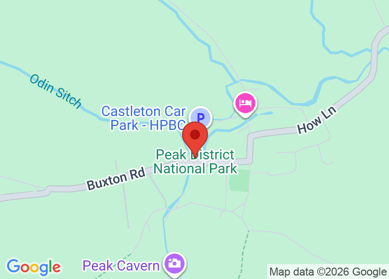 Map showing location of Peak District