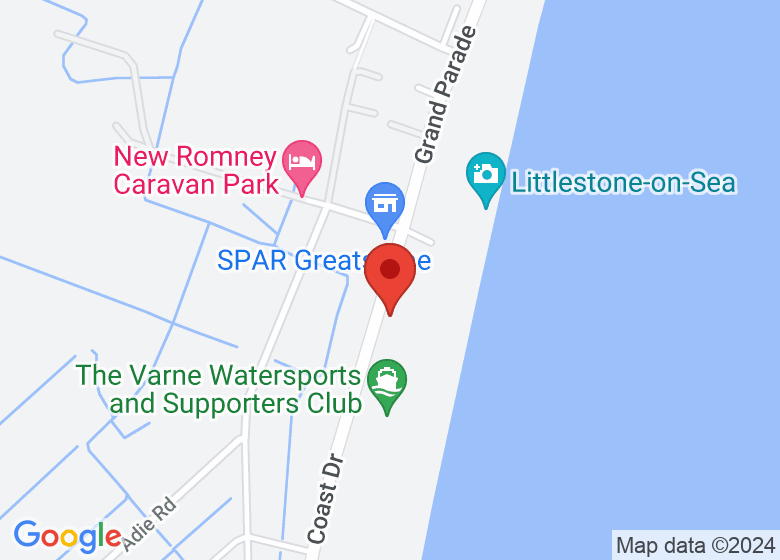 Map showing location of Hub On The Beach