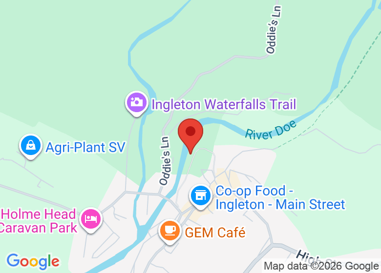Map showing location of Ingleton Swimming Pool