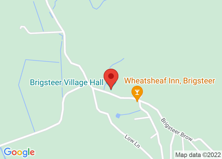 Kort, der viser placeringen af Brigsteer Village Hall