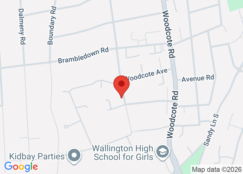 Map showing location of St Patrick's Church, Wallington