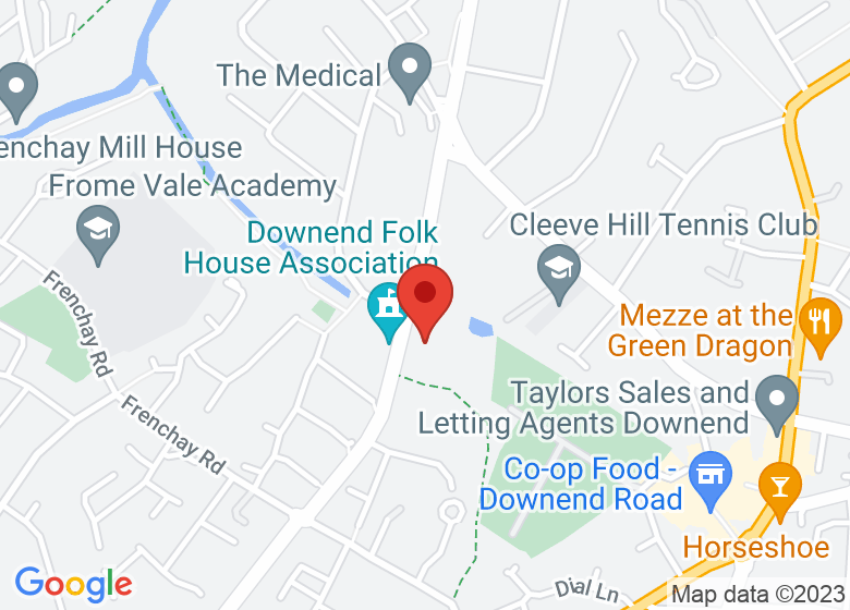 Map showing location of Downend
