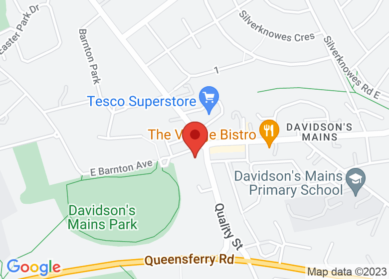 Map showing location of Holy Cross Church