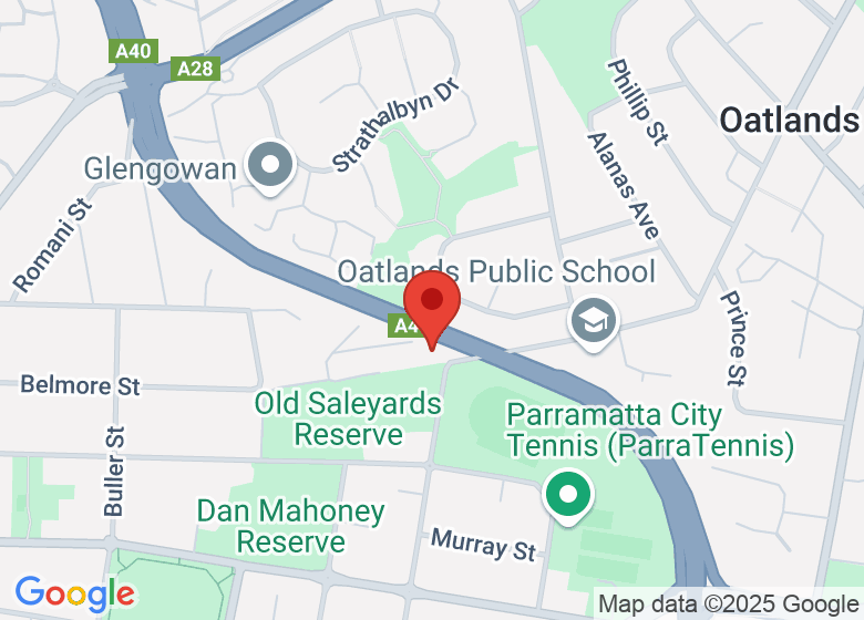 Map showing location of 1st Parramatta Scout Hall