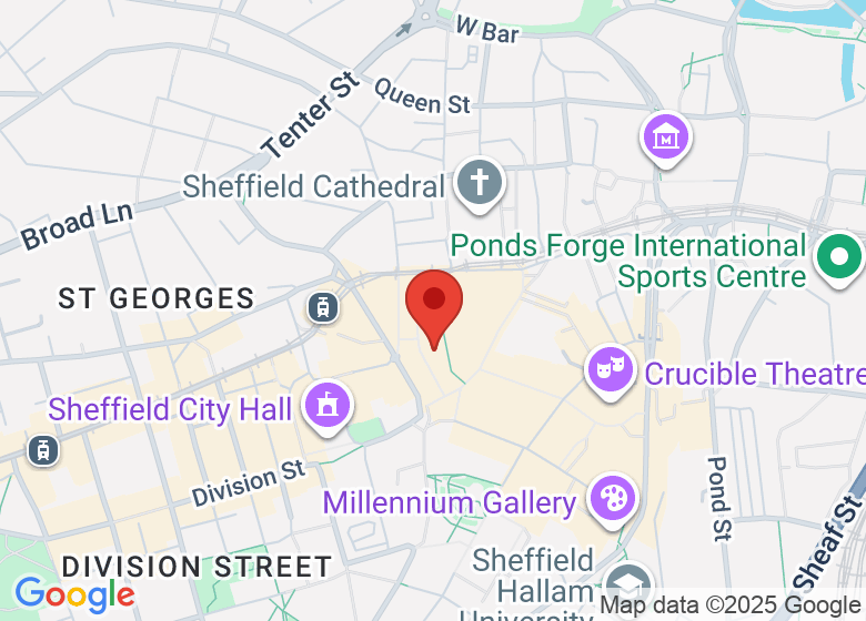 Map showing location of Sheffield Plate