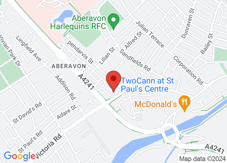 Map showing location of St Paul's Centre