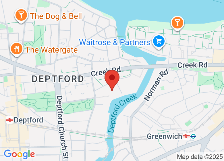 Map showing location of Laban Building - Car Park Studio