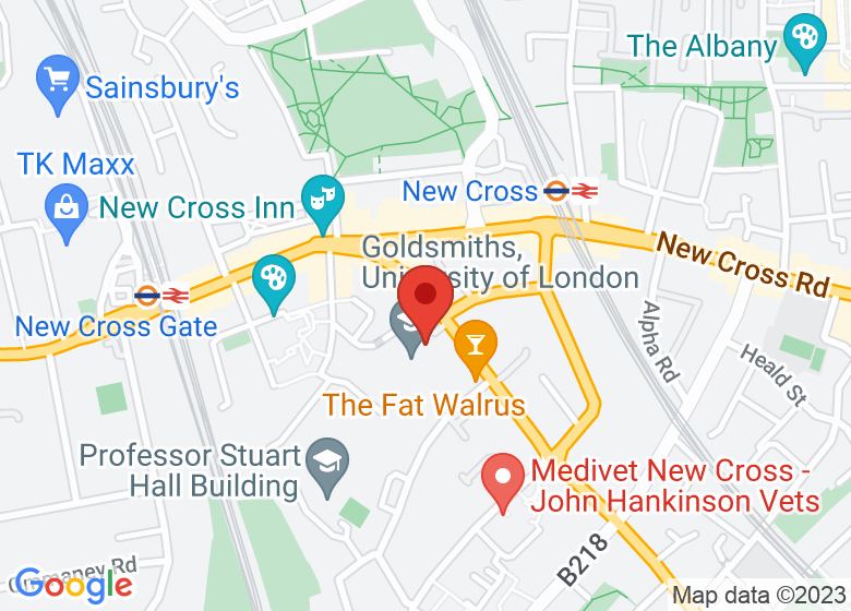 Map showing location of Room 154, Richard Hoggart Building, Goldsmiths