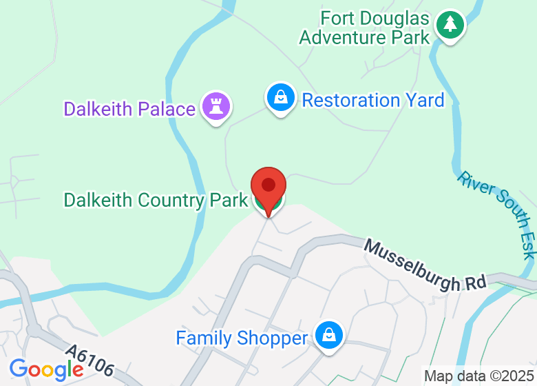 Map showing location of Dalkeith Country Park