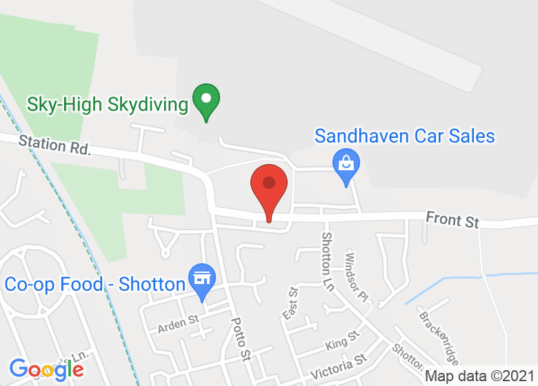 Map showing location of Old Salvation Army Hall