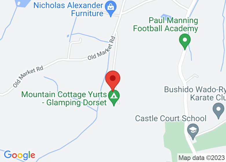 Map showing location of Mountain Cottage