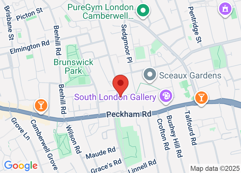 Map showing location of Theatre Peckham