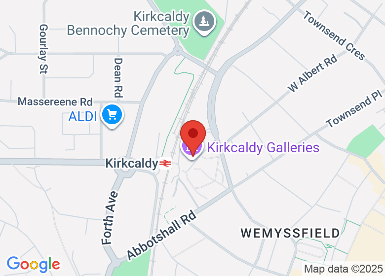Map showing location of Kirkcaldy Galleries