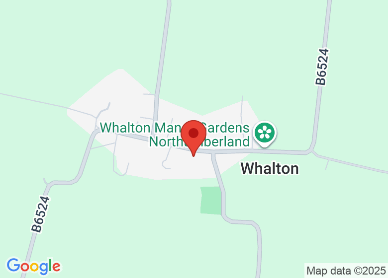 Map showing location of Whalton Village Hall