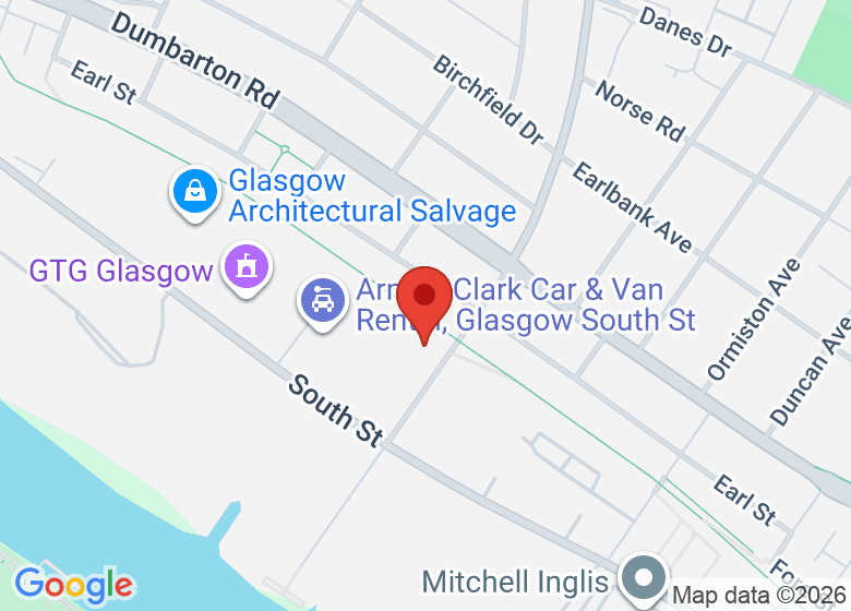 Map showing location of Heart of Scotstoun Community Centre