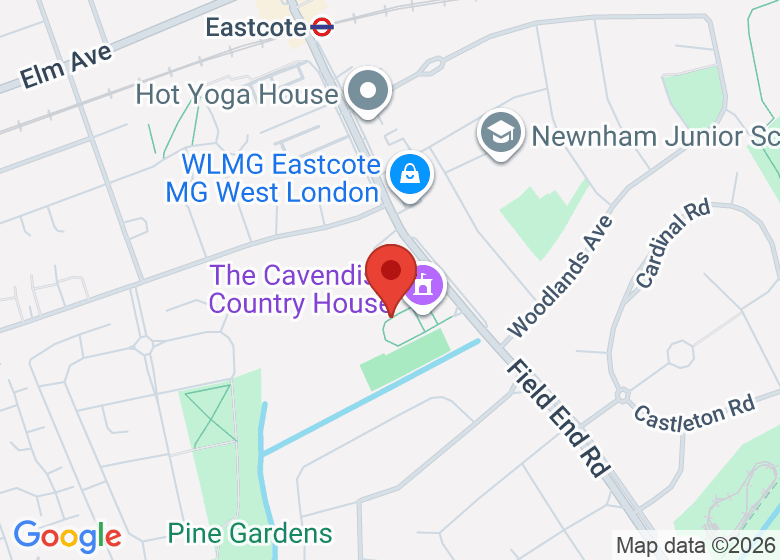 Map showing location of Cavendish Park