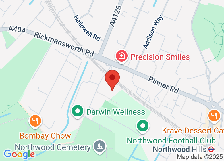 Map showing location of Northwood Recreation Grounds