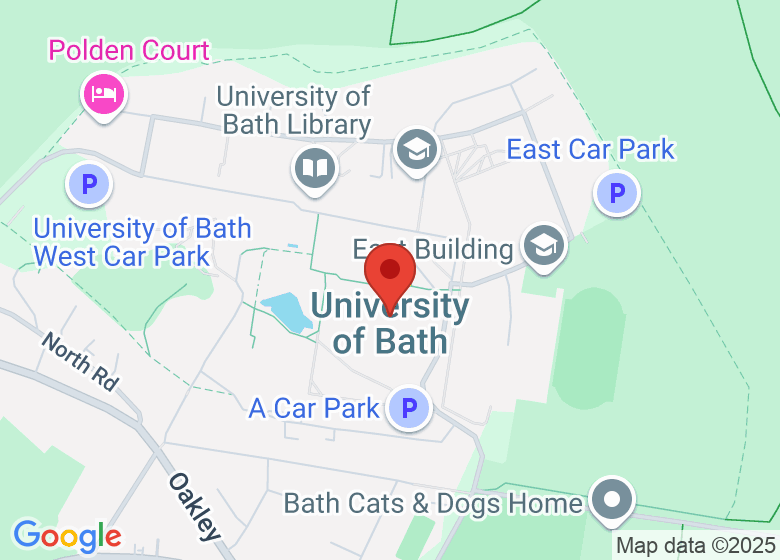 Map showing location of University of Bath
