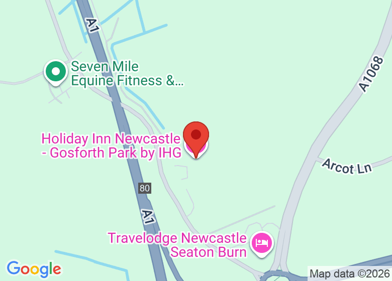 Map showing location of Holiday Inn Newcastle - Gosforth Park by IHG