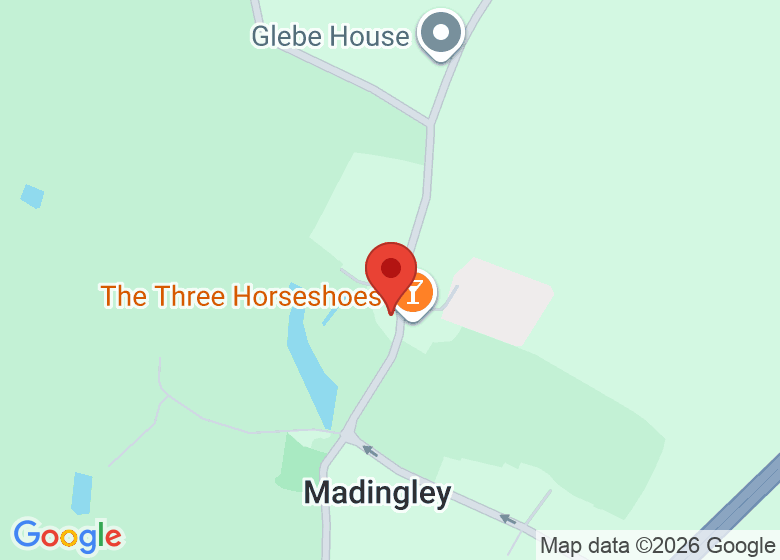 Map showing location of Madingley Village Hall