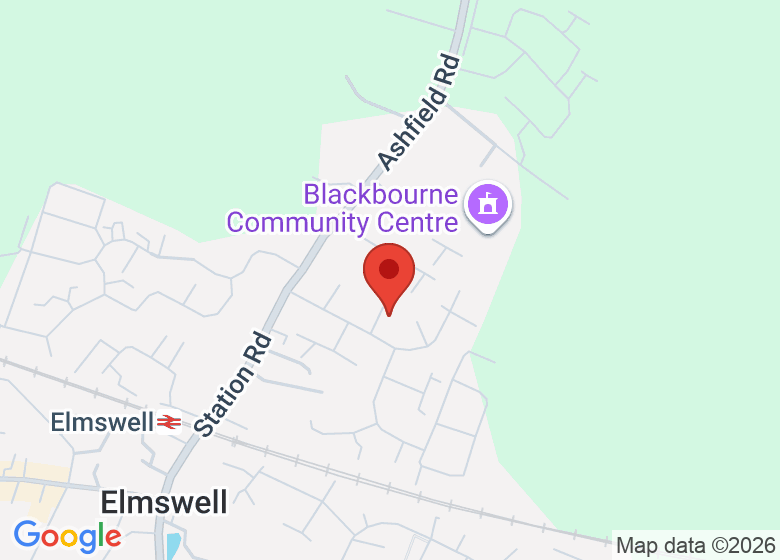 Map showing location of Blackbourne community centre 
