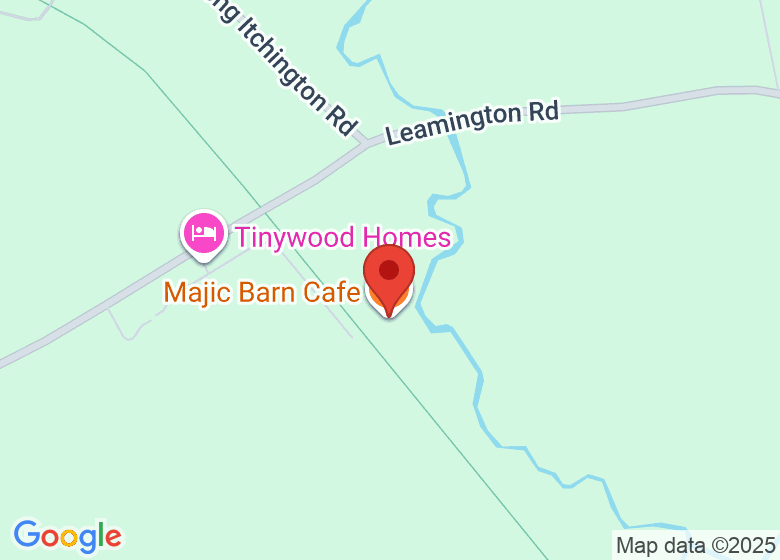 Map showing location of Majic Barn Cafe