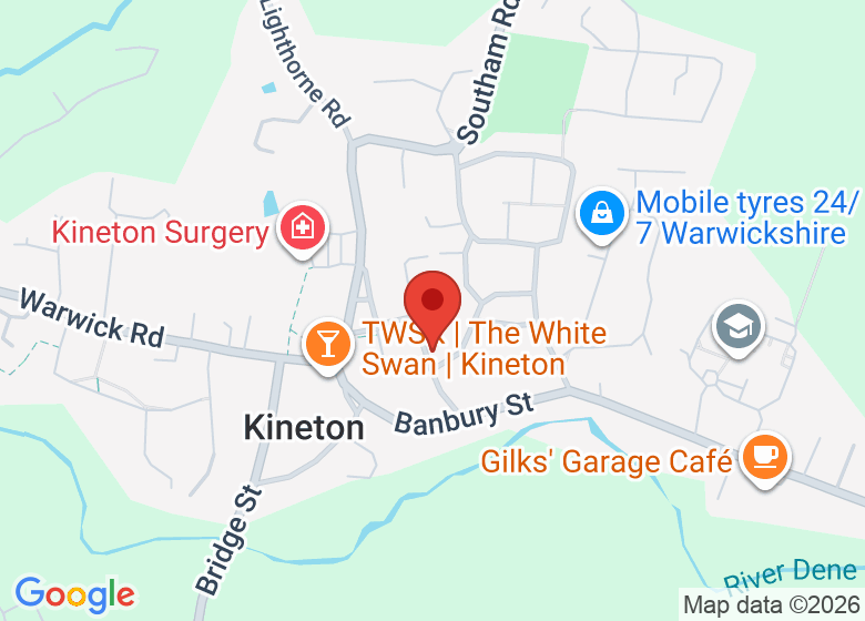 Map showing location of Kineton Village Hall