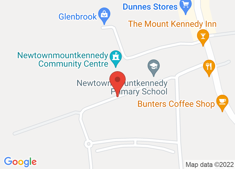Map showing location of Newtown Mount Kennedy Community Centre