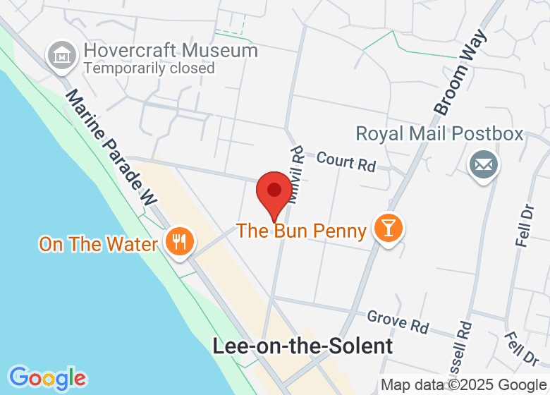 Map showing location of St Faith's Church