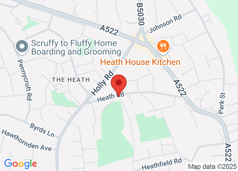 Map showing location of The Croft on the Heath