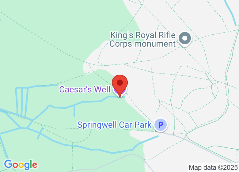 Map showing location of Caesar's Well