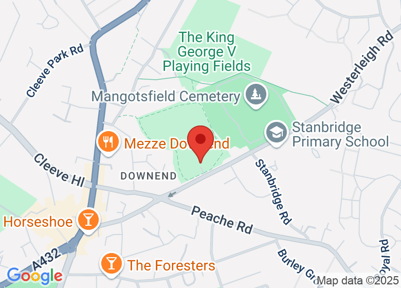 Map showing location of King George V Playing Fields