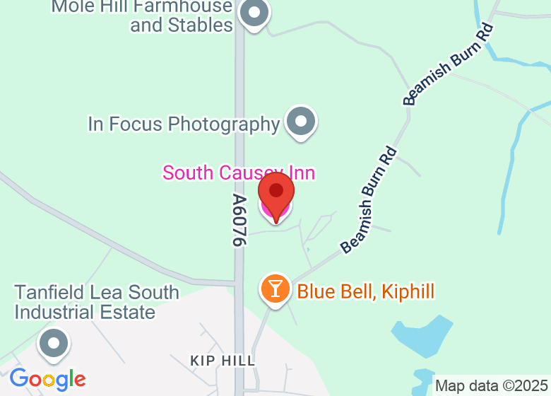 Map showing location of South Causey Inn