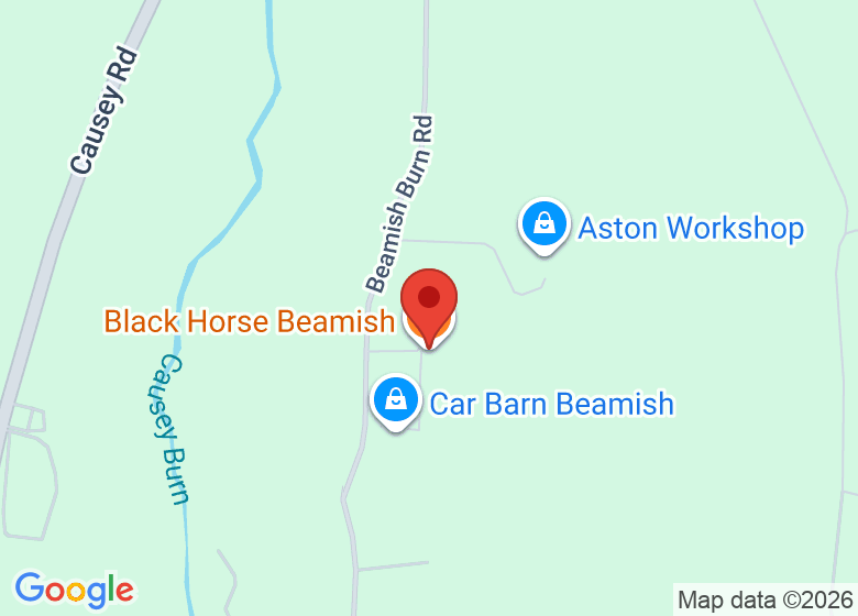 Map showing location of Black Horse Beamish