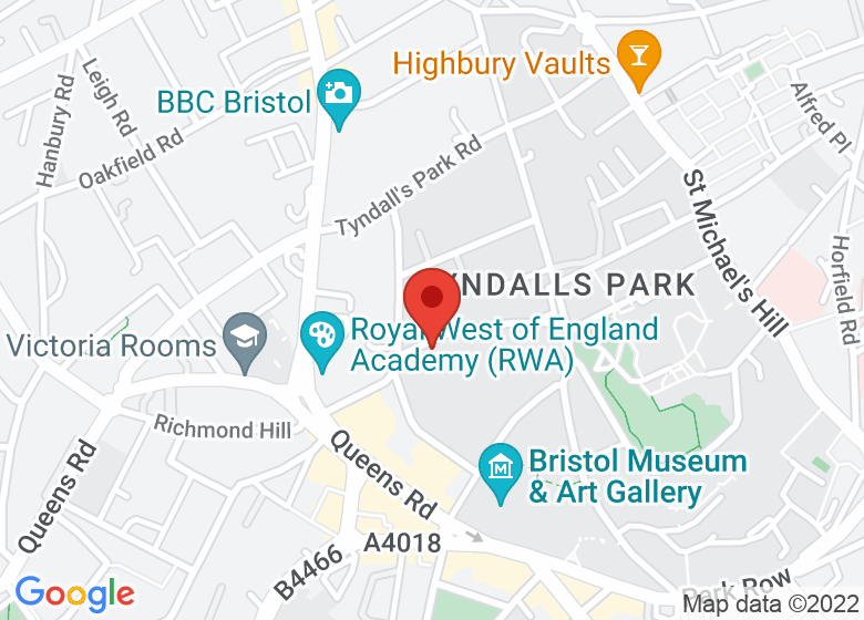 Map showing location of BGS Dance Studio (in 1532 Performing Arts Centre)