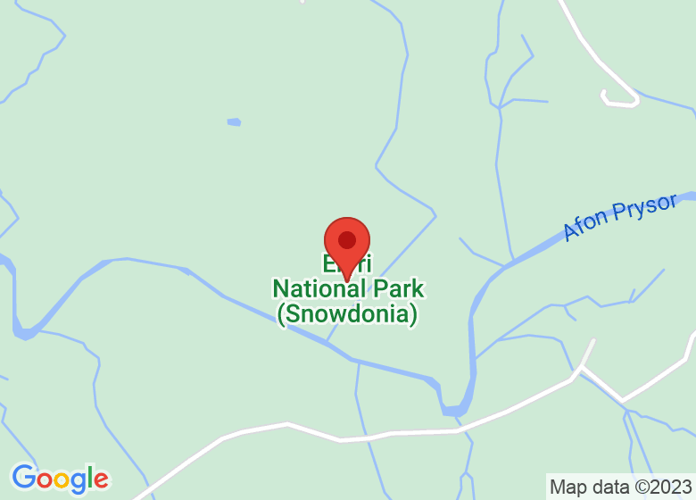 Map showing location of Eryri National Park (Snowdonia)