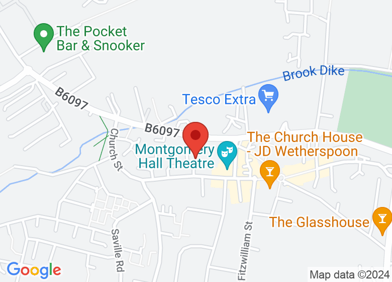 Map showing location of Wath Town Hall