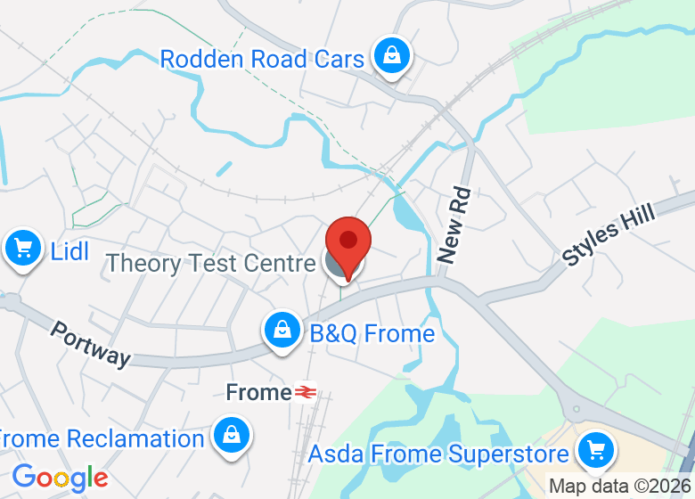 Map showing location of Thrive Pilates, Frome