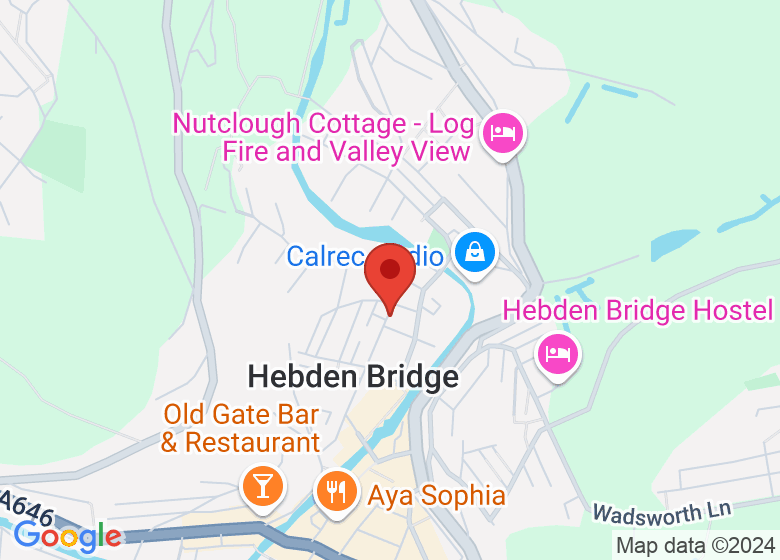 Map showing location of The Calderdale Yoga Centre
