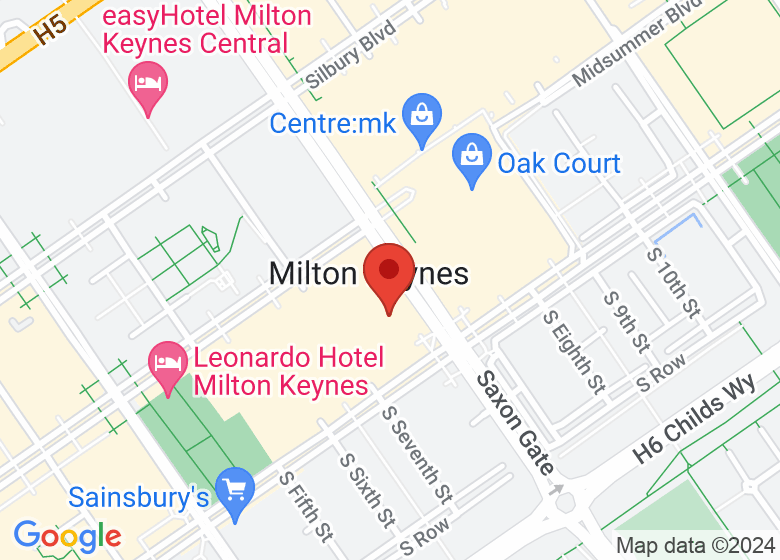 Map showing location of Holiday Inn Milton Keynes